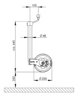 Roue jockey Al-Ko Premium