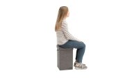 Boîte de rangement et tabouret Outwell Cornillon High gris chiné