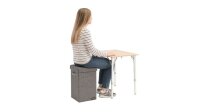 Boîte de rangement et tabouret Outwell Cornillon High gris chiné