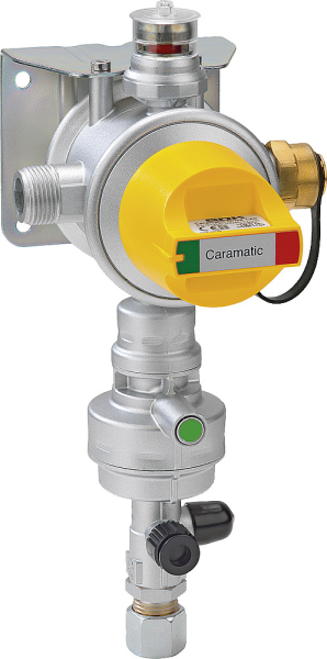 Gas pressure control sys. GOK Caramatic DriveTwo vertical 50 mbar 1.5 kg/h 2 x AG M20x1.5 x RVS8