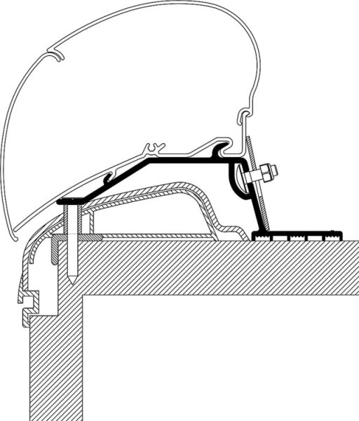 Caravan Roof Adapter Thule Hobby Premium & Ontour pour montage sur le toit