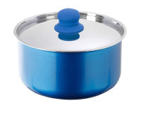 Batterie de cuisson Alu 9 Diam. 24cm Coul. Bleu noir