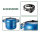 Batterie de cuisson Alu 9 Diam. 24cm Coul. Bleu noir