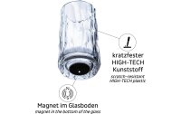 Magnet-Kunststoffgläser silwy SHOT 4er Set, Hightech