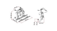 Bicycle rack FIAMMA Carry Bike Lift 77, 2 bikes Load cap. 60 kg col. alu.