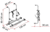 Porte-vélos FIAMMA Carry Bike Pro Hymer/Dethleffs...