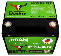 Batterie BullTron Polar 80 Ah LiFePO4 12,8 V Akku mit Smart BMS, Bluetooth App, aktiver Balancer und Heizung