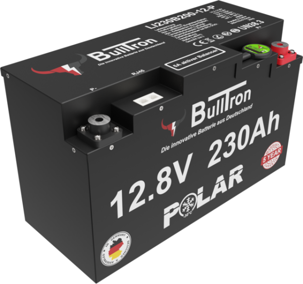 Battery BullTron Polar 230Ah LiFePO4 12.8 V battery with Smart BMS, Bluetooth app, active balancer and heater