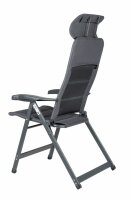 Chaise de camping CRESPO Air-Deluxe Compact, gris