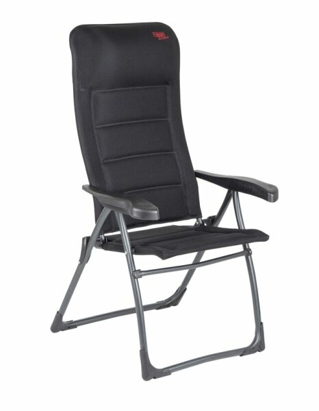 Chaise de camping CRESPO Air Deluxe, noir