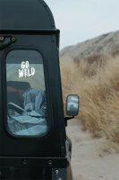 Car sticker Adventure Shop Go Wild white