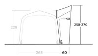 Tall Connection Outwell Crossville 250SA couleur grey and green