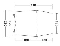 Tailgate tent Outwell Sandcrest L color green