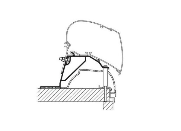 Awning adapter THULE Hobby Caravan from 2024 for 6300 9200 awning length 300 - 600 cm 4 pcs.