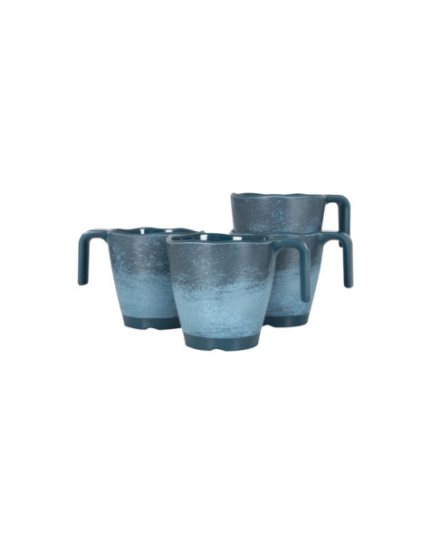 Tasse à anse mélamine gimex Stone Line bleu foncé