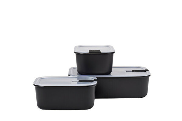 Storage jar set MEPAL easyclip 3 pcs., col. Nordic black 2 x 700 ml + 1 x 1,500 ml