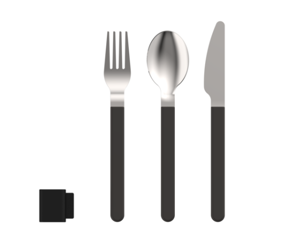 Cutlery set MEPAL Silueta 3 pcs., col. Nordic black