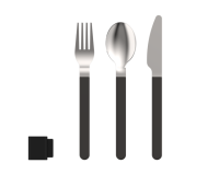 Cutlery set MEPAL Silueta 3 pcs., col. Nordic black