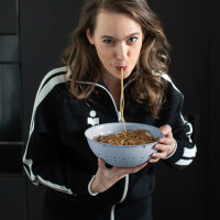 Seihe 2 l koziol PALSBY M Farbe nature flower blue