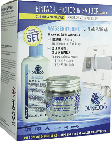 Set boule d’argent pr caravane Contenu : petite bille dargent + 250 ml Despur