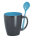 Tasse à anse mélamine gimex Grey Line turquoise, 4 pièces Contenance 350 ml
