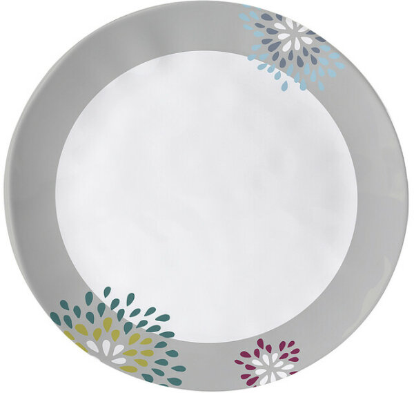 Dessertteller Melamin Brunner Belfiore Durchm. 20 cm Fb. weiß / blau / grau
