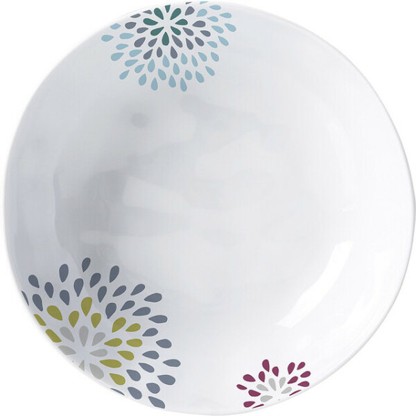 Suppenteller Melamin Brunner Belfiore Durchm. 21 cm Fb. weiß / blau / grau