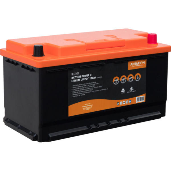 Batterie Lithium 100Ah Power + ANTARION Bluetooth