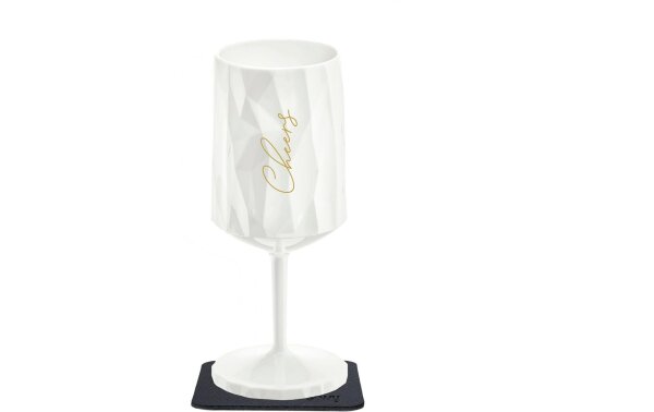 silwy® Magnet-Kunststoffglas WEIN CHEERS WHITE (0,3l)