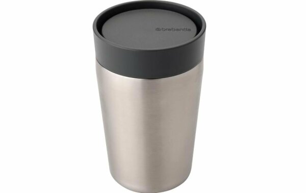 Brabantia Thermobecher Make & Take 200 ml, Dunkelgrau/Silber