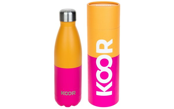 KOOR Trinkflasche Arancia / Rosa 500 ml