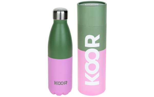 KOOR Trinkflasche Oliva / Flamingo 500 ml