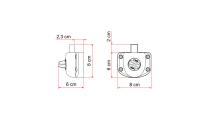 Fiamma Safe Door Guardian Innerer Sicherheitsblock für Fiat Ducato zwischen 2006 und 2009