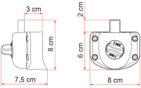 Fiamma Safe Door Guardian Innerer Sicherheitsblock für Fiat Ducato zwischen 2006 und 2009