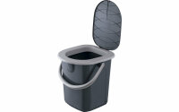 BranQ Tragbare Camping Toilette 22 Liter grau