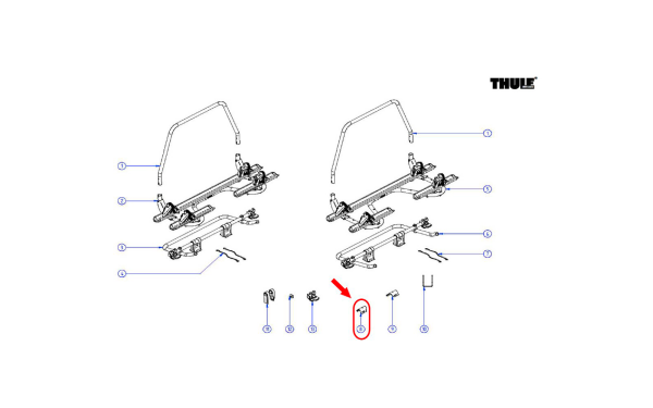 Thule Befestigungsplatte (rechts)