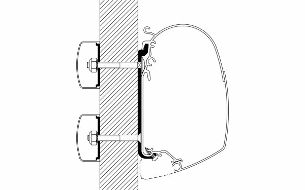 Thule adaptateur plat 40 cm pour store série 5 (jeu de 5)