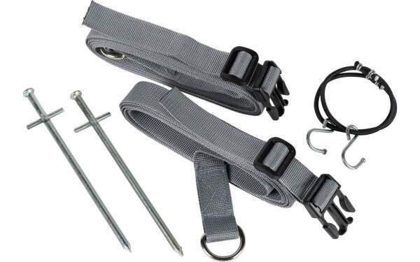 Jeu de bandes anti-tempête Dometic pour les auvents, 4 pcs. gris