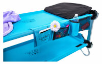 Disc-O-Bed Kid-O-Bunk Lit superposé de camping pour enfants avec poches latérales rouge / argenté