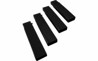 Disc-O-Bed Extension de jambe Noir Set de 4 pcs.