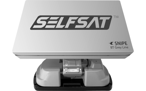 Selfsat Snipe BT Grey Line vollautomatische Camping SAT Antenne mit Bluetooth Twin LNB