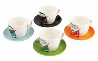 Tasses en émail VW Collection T1 Bulli Set 4...