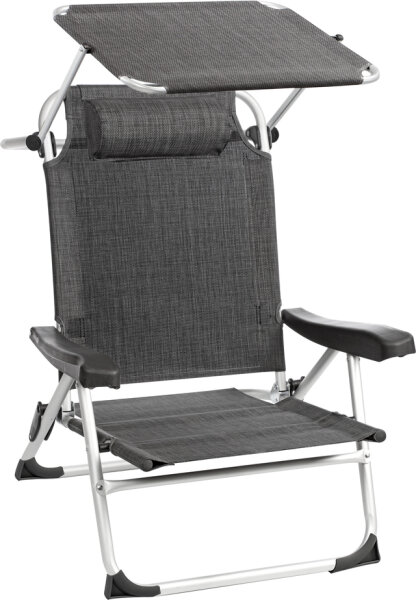 BRUNNER beach chair Makai with sun visor, gray