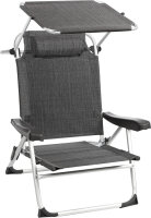 BRUNNER beach chair Makai with sun visor, gray