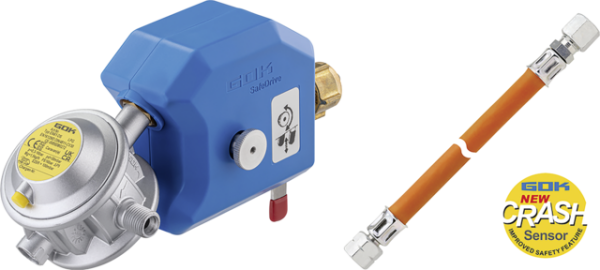 Gas pressure regulating station GOK Caramatic SafeDrive 30mbar 1.5 kg/h X.3 Combi Shell-H x RVS10/8 SV