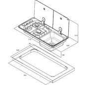CAN Combiné cuisson/rinçage INOX 2 feux,...
