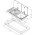 CAN Combiné cuisson/rinçage INOX 2 feux, évier à droite, Verre 2 p.