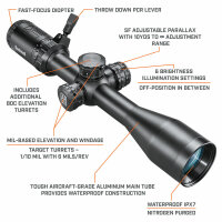 4,5-18x40 AR Optics, SFP ill. Windhold reticle