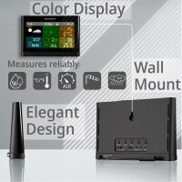 Bresser 5-in-1 Comfort Wetterstation mit Farbdisplay schwarz