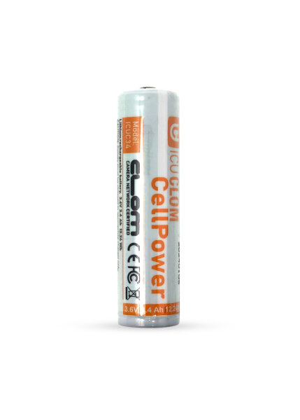 ICU Clom Cellpower 18650 Lithium-Ionen 3,6V,  3,4Ah, 12,24Wh